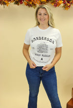 Load image into Gallery viewer, Model is wearing a Sanderson SIsters inspired tee. 
